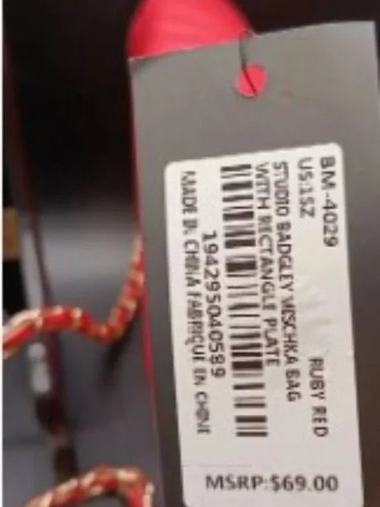 Studio Badgley Mischka Ruby Red Quilted Shoulder Bag w/ detachable chain- NWT - Picture 4 of 7